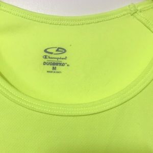 Highlight yellow work out shirt